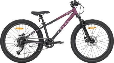 Pedal Jackal 24" Kids Mountain Bike Berry/Black Fade