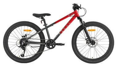 Pedal Jackal 24" Kids Mountain Bike Red/Charcoal Fade