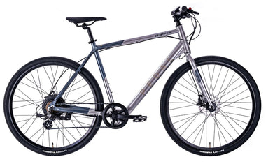 Pedal Clipper Electric Flat Bar Road Bike Grey 50cm