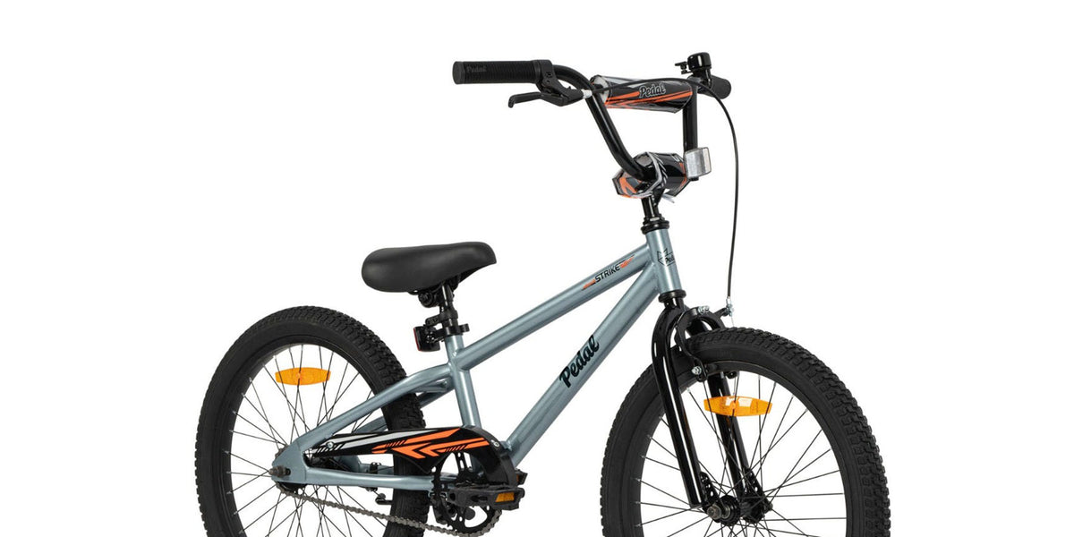 Pedal Strike 20" Steel Kids Bike Silver/Green Pedal Pedal Bikes