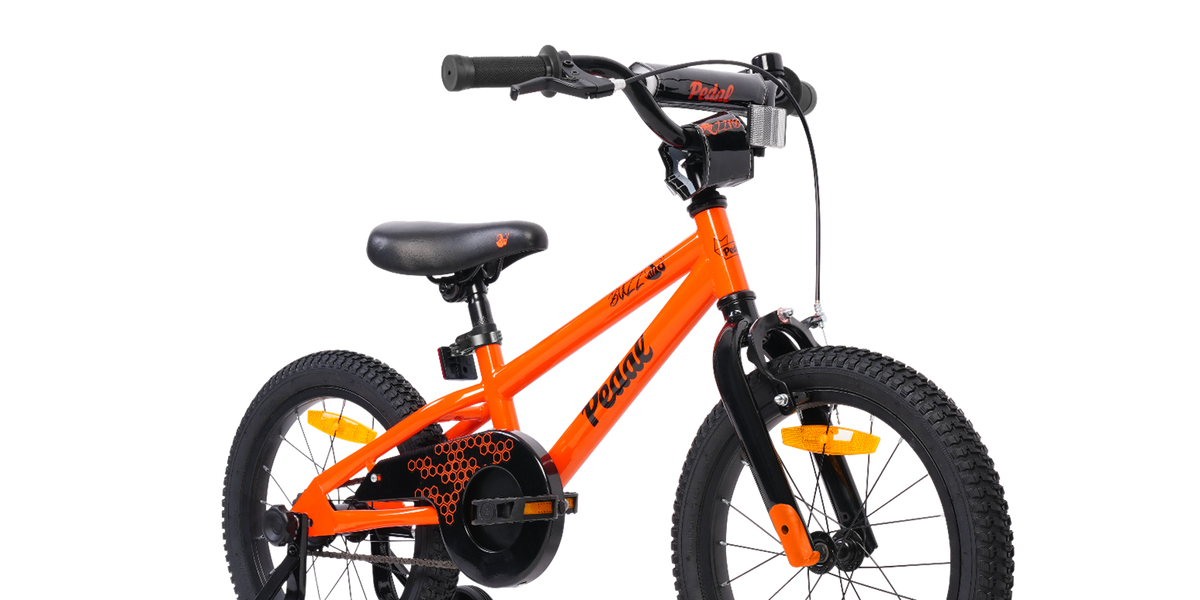 Orange childrens bike cheap