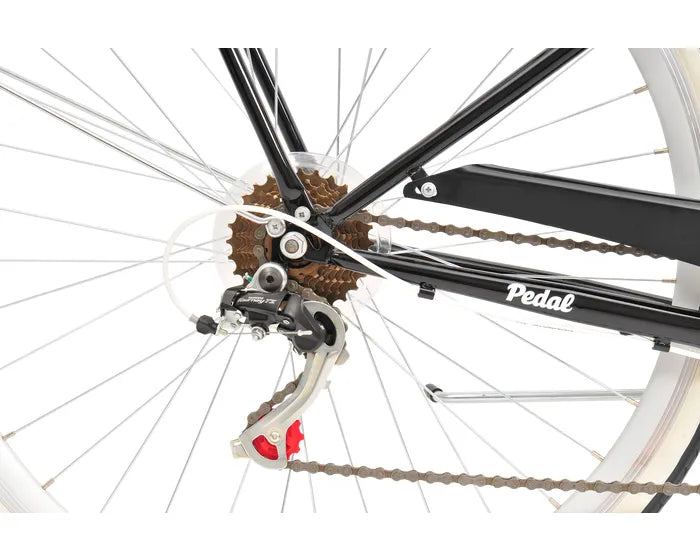 Pedal Uptown Cruiser Bike Classic Black Pedal Bikes