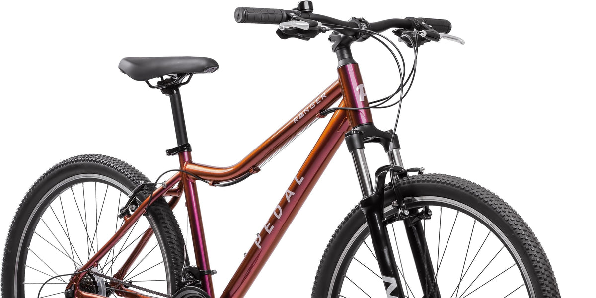 Pedal Ranger 4 Trapeze Mountain Bike Gloss Chilli – Pedal Bikes