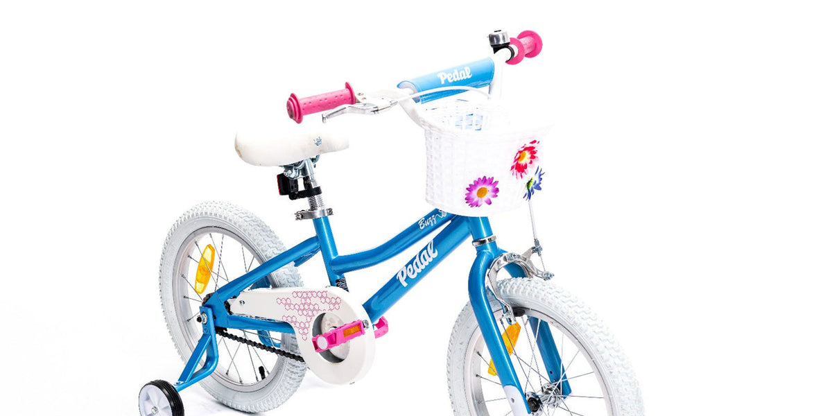Pedal Buzz Steel Kids Bike Light Blue Pedal Pedal Bikes