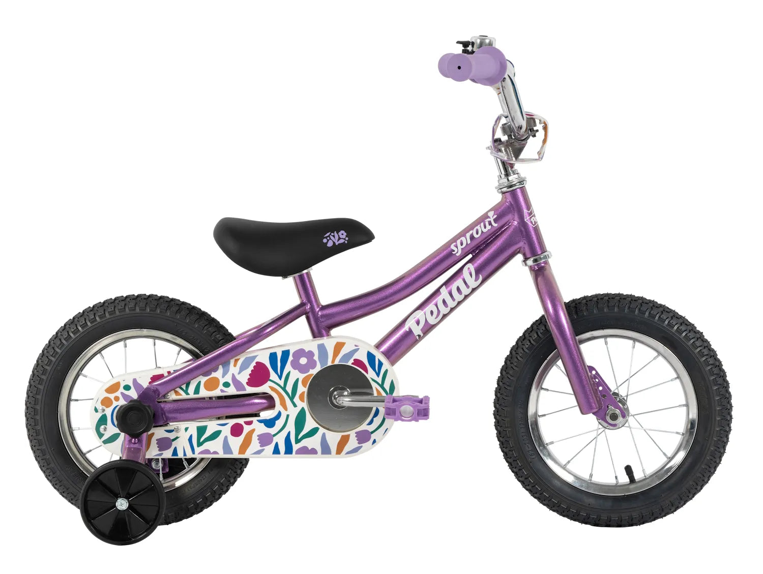 Pedal Sprout 12 Kids Bike Purple Flowers Pedal Bikes