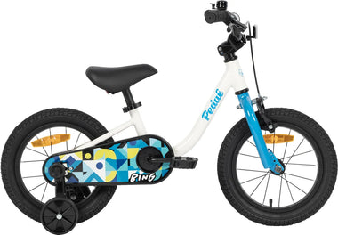 Pedal Bing 14" Kids Bike White/Blue