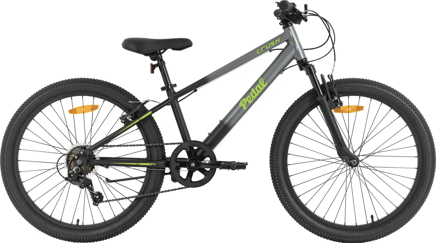 pedal crush Pedal Crush 24" Kids Bike Grey/Black Fade – Pedal Bikes