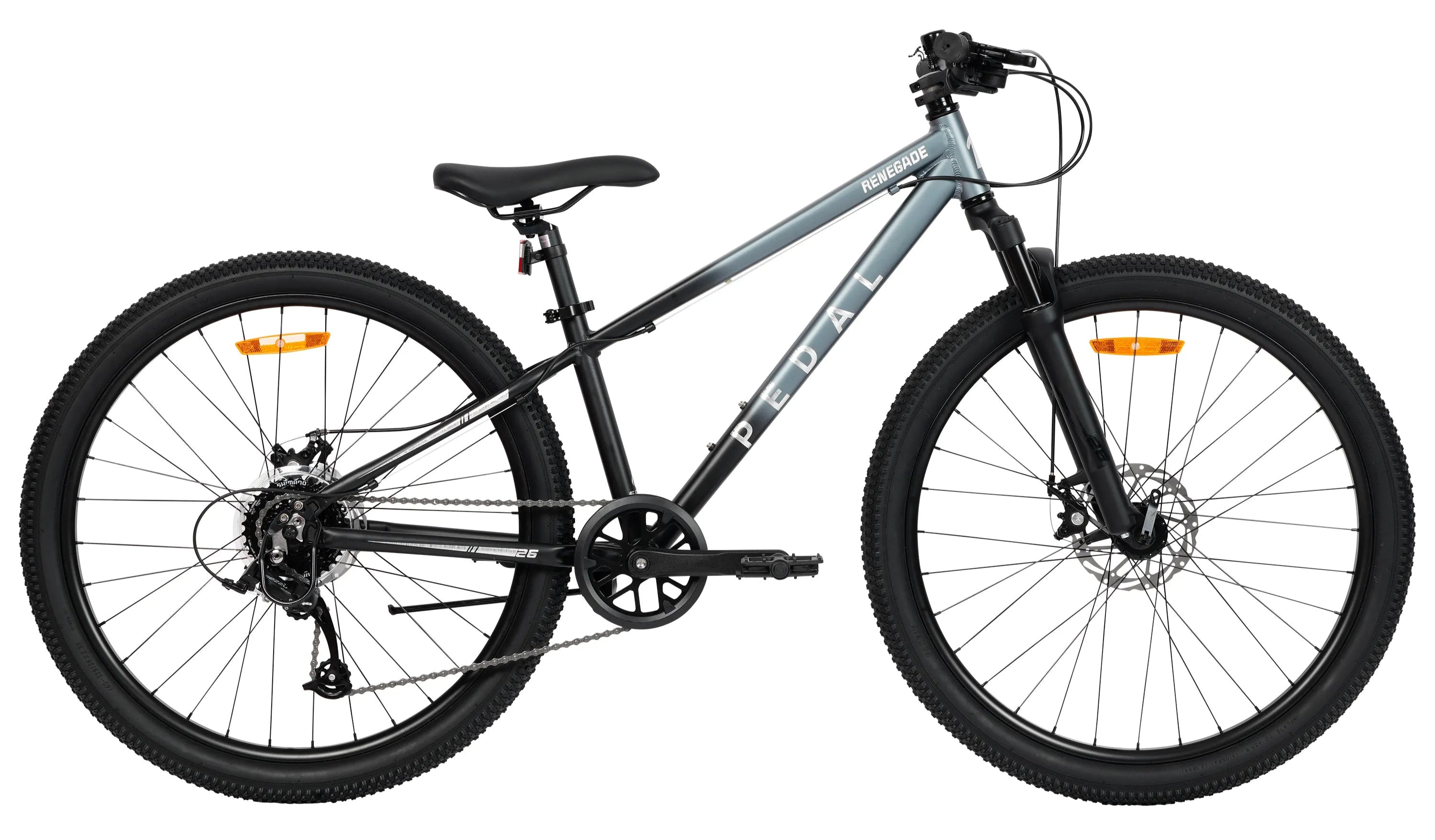 Pedal Renegade 26inch Kids Mountain Bike Metal Grey Fade – Pedal Bikes