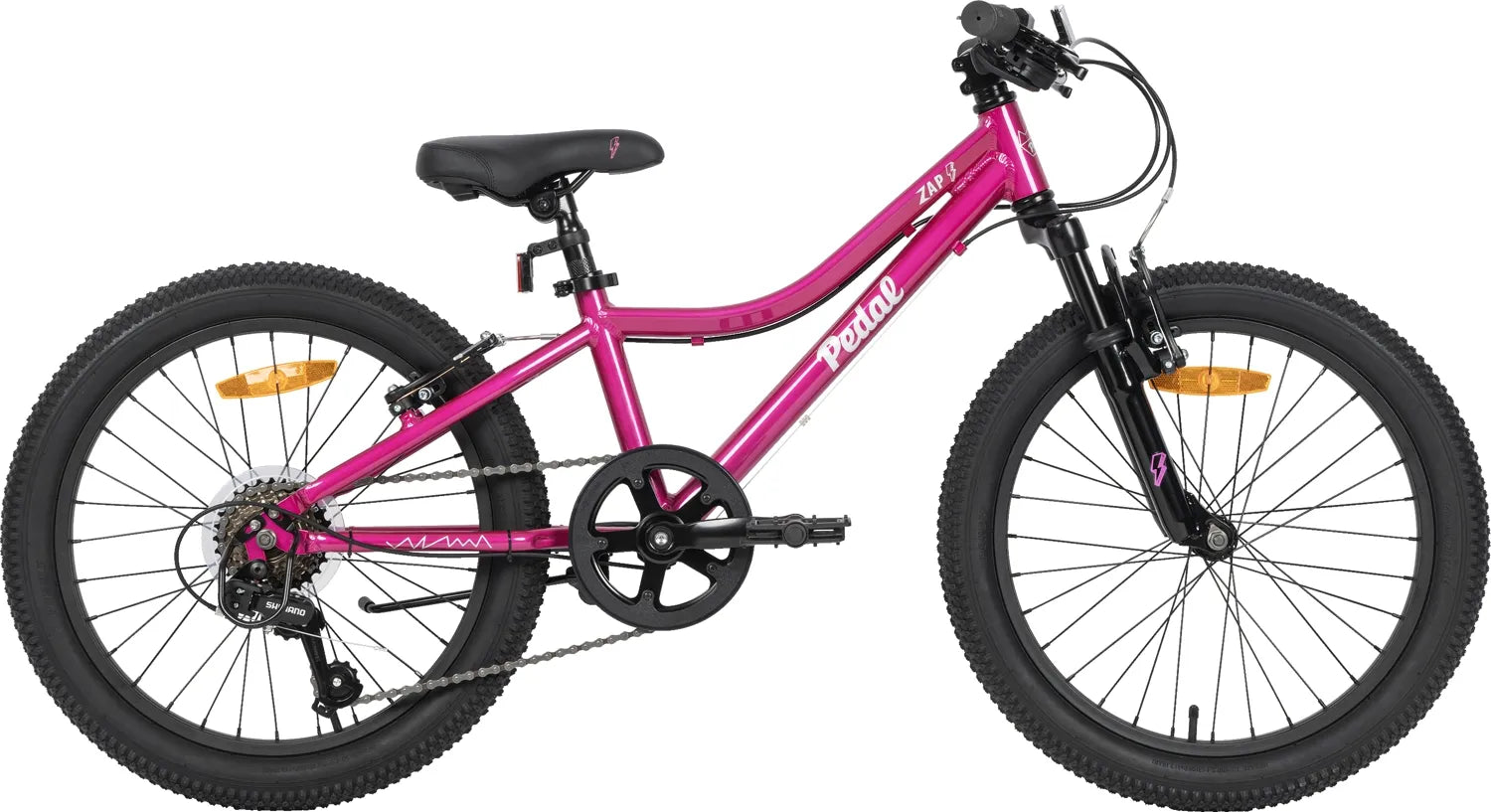 mountainbike pedale pink Pedal Zap 20" Kids Bike Pink/White – Pedal Bikes