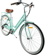 Pedal Uptown SL Electric Vintage Cruiser Bike 7-Speed Mint Green