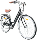 Pedal Uptown SL Electric Vintage Cruiser Bike 7-Speed Black