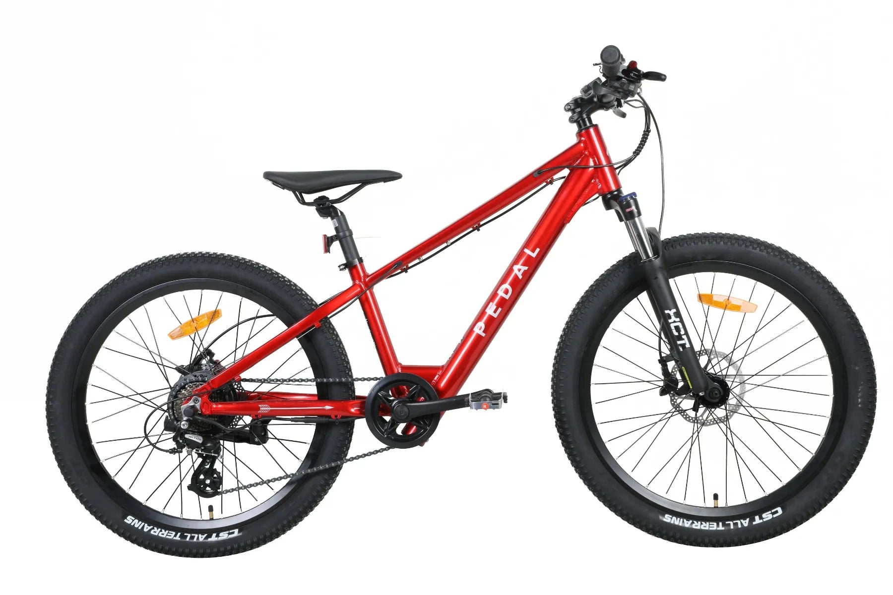 bike 24 pedale Pedal Warrior 24" Electric Mountain Bike Green | Pedal