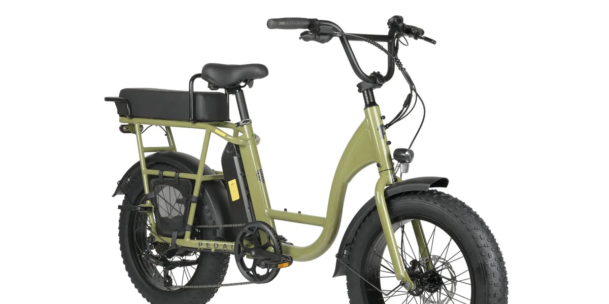 Pedal Brewer Electric Cruiser Bike Green 468Wh Pedal Bikes