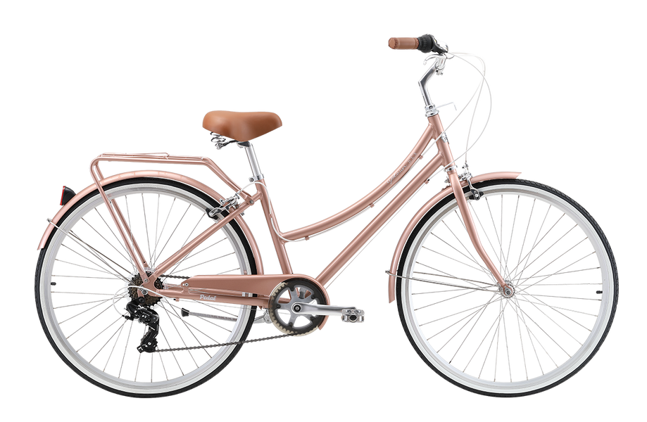 Rose gold bike basket sales