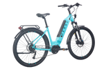 Pedal Falcon 3 Step Through Electric Hybrid Bike Light Blue