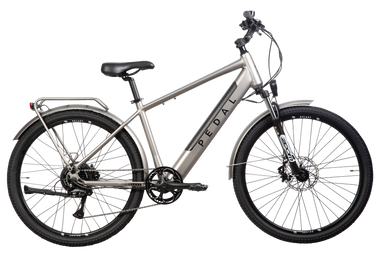 Pedal Galaxy PLUS 27.5" Electric Hybrid Bike Platinum Silver