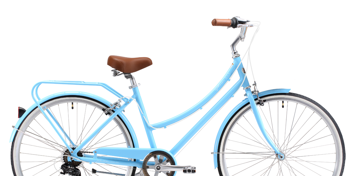 Light blue cruiser bike with basket 2025